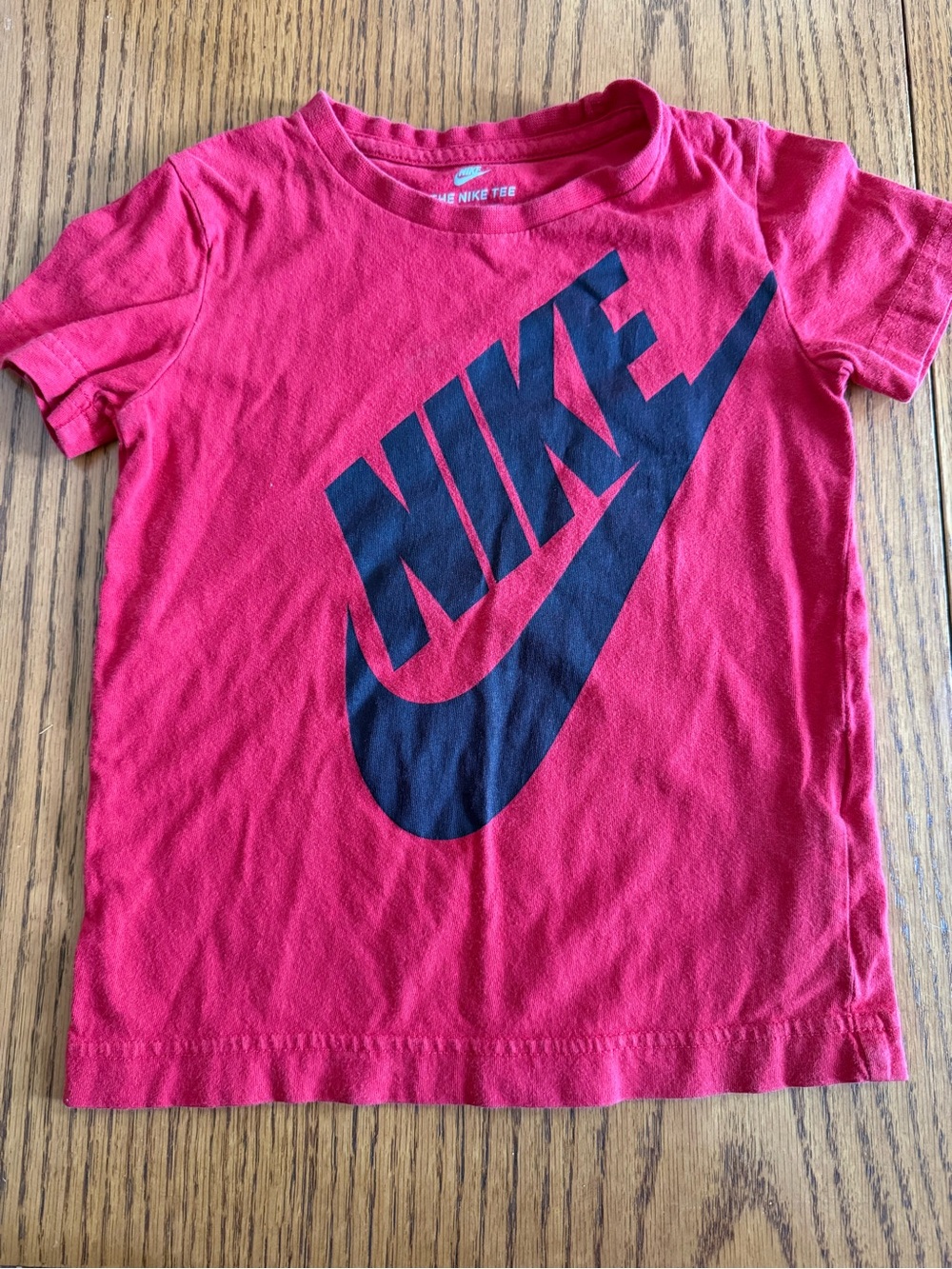 Nike Bright Red Tee with Large Black Swoosh
